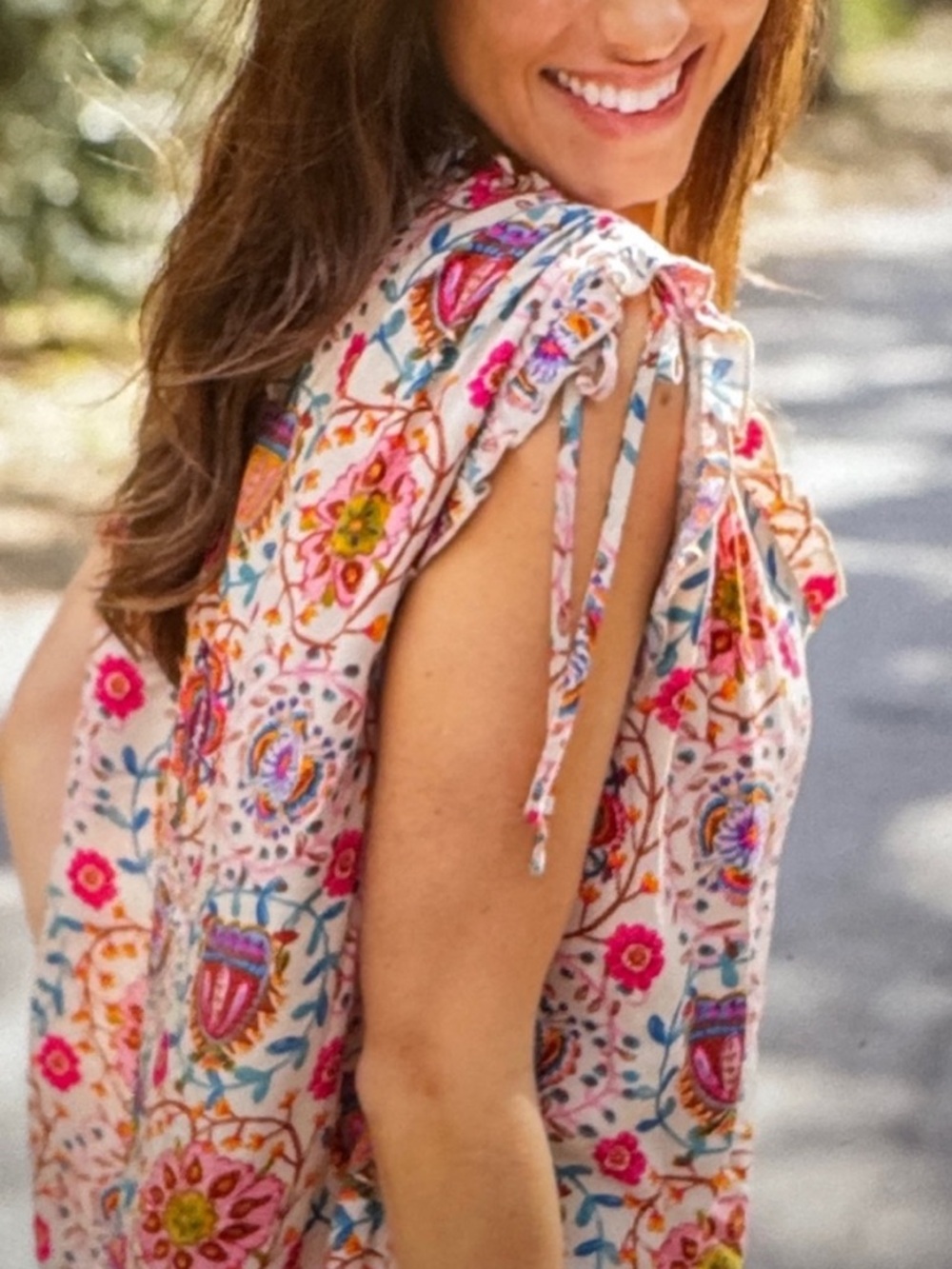 Natural Life Floral Ramona Sleeveless Top, Size XL Boho - Picture 2 of 11